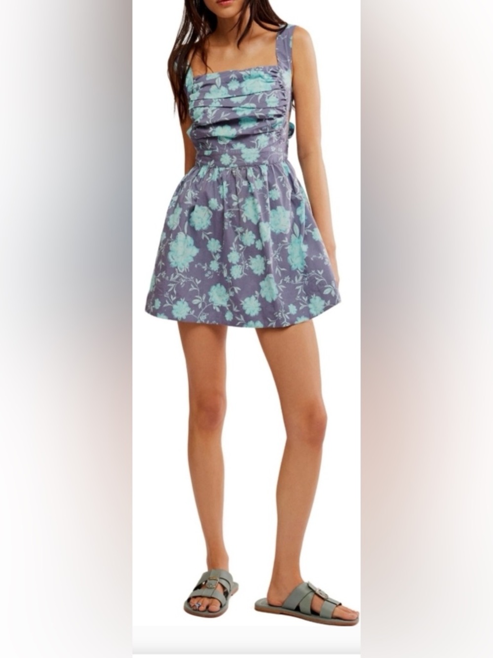 Free People Meet Me In Maui Printed Mini Dress Size Large